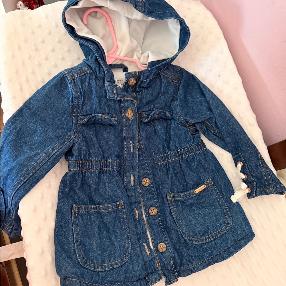 Tahari Blue Denim Hooded Jacket for Kids